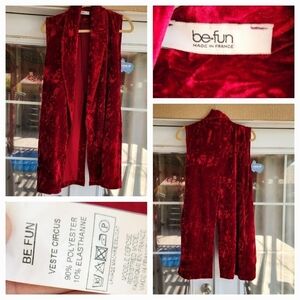 be-fun MADE IN FRANCE velvet‎ Vest